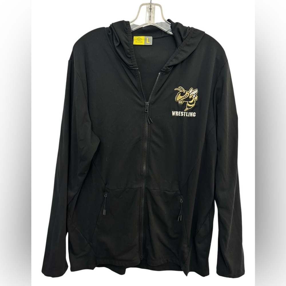 RUDIS Full Front Zip Hoodie with Wrestling Embroidered Size L
